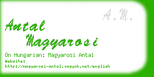 antal magyarosi business card